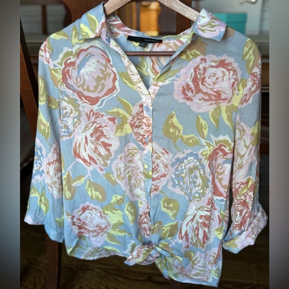 Harve Benard floral Blouse Sz S - Picture 3 of 10